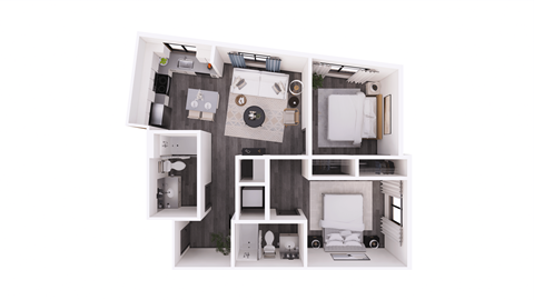 the 1100 floor plan  studio